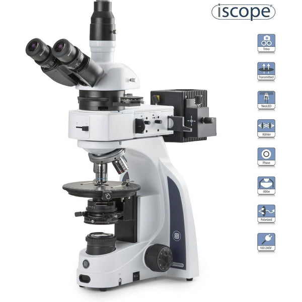 Euromex iScope Series Polarization 50X400X Trinocular Compound Micros