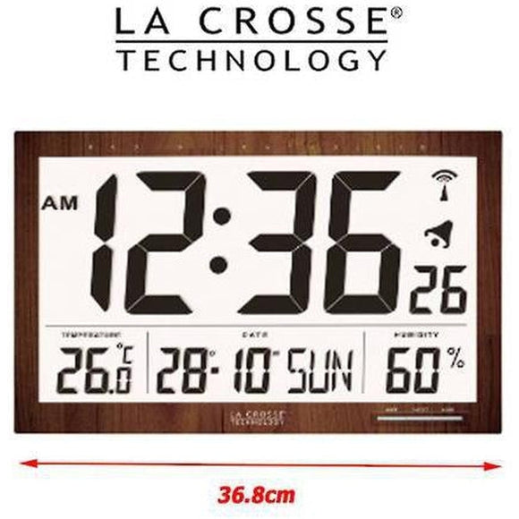 La Crosse Large Wall Clock with Indoor Temperature Humidity