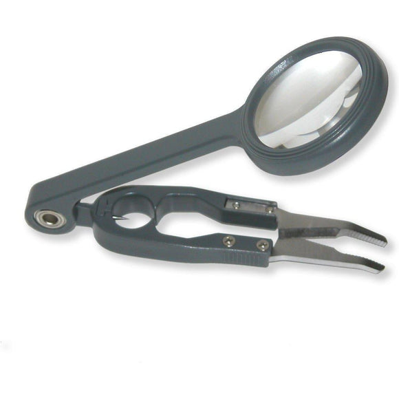 Carson Fish'n Grip 4.5x with Attached Precision Tweezers, Hook Cleaner and Line Cutter Magnifier-Magnifier-Jacobs Photo and Digital