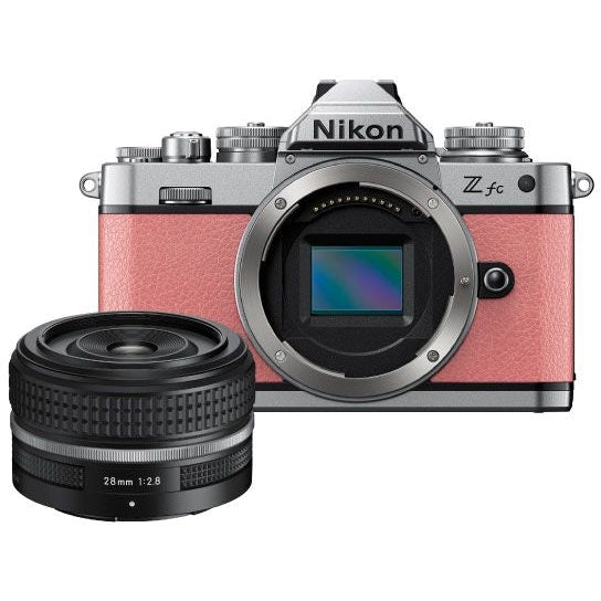 Nikon Z Fc Coral Pink With Nikkor 28mm Mirrorless Camera