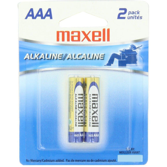 Maxell AAA 2 pack Alkaline Battery-Battery-Jacobs Photo and Digital