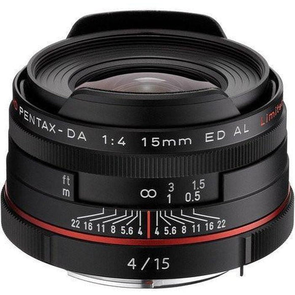 Pentax HD DA 15mm f/4 ED AL Limited (Black) Camera Lens-Camera Lens-Jacobs Photo and Digital