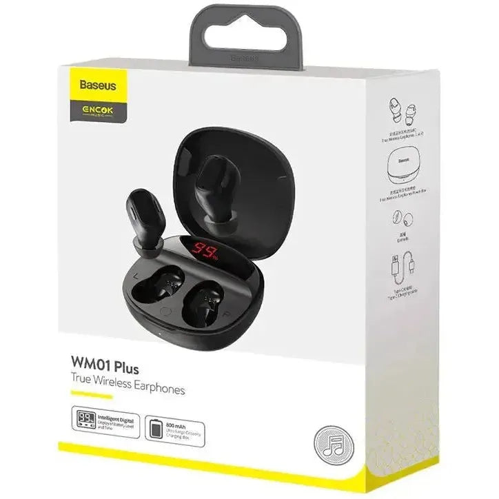 Baseus True Wireless Ear Buds WM01 PLUS Black SPECIAL Jacobs