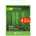 GP - Rechargeable 950mAh - AAA 4pk + 2 FREE - Jacobs Digital