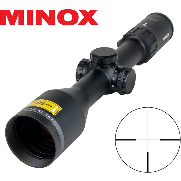 Minox All-Rounder 2-10x50 German #4 Red Dot Illuminated Reticle - Jacobs Digital