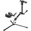Manfrotto 143 Magic Arm Kit With Base Super Clamp & Bracket Stand/mount