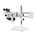 AmScope SM-4T-144 7-45x Trinocular Stereo Boom Stand Microscope w/ LED Ring Light
