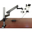 Omax 3.5x-90x Trinocular Zoom Microscope with Articulating Arm Boom Stand with 144 LED Ring Light - Jacobs Digital