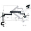 Omax 3.5x-90x Trinocular Zoom Microscope with Articulating Arm Boom Stand with 144 LED Ring Light - Jacobs Digital