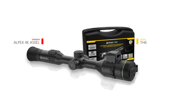HIKMICRO ALPEX 4K A50EL 50mm 3840x2160 Night Vision Scope with LRF + Speras TH6K