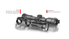 HIKMICRO ALPEX 4K A40E Lite 40mm 3840x2160 Night Vision Scope + M4-IR850 Mini 250m Black Light