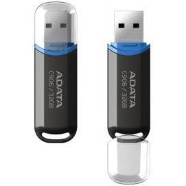 ADATA C906 Classic USB 2.0 32GB Blue/Black Flash Drive-Jacobs Digital