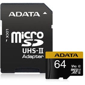 ADATA Premier ONE V90 UHS II Micro SDXC Card with Adapter 64GB-Jacobs Digital