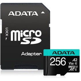 ADATA Premier Pro microSDXC UHS-I U3 A2 V30 Card with Adapter 256GB-Jacobs Digital