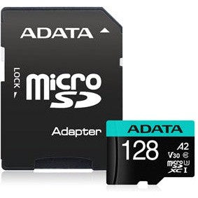 ADATA Premier Pro microSDXC UHS-I U3 A2 V30 Card with Adapter128GB-Jacobs Digital