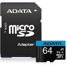 ADATA Premier microSDXC UHS-I A1 V10 Card with Adapter 64GB-Jacobs Digital