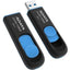 ADATA UV128 Dashdrive Retractable USB 3.0 128GB Blue/Black Flash Drive-Jacobs Digital