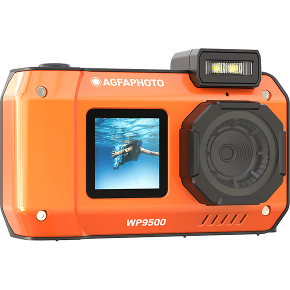 AGFAPHOTO Realishot WP9500 Waterproof Digital Camera - Orange - Pre-Order Now - Due in May - Jacobs Digital