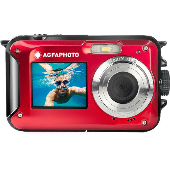 AGFAPHOTO Realishot Waterproof WP8000 Digital Camera - Red - Out of Stock - Backorder Now - Jacobs Digital