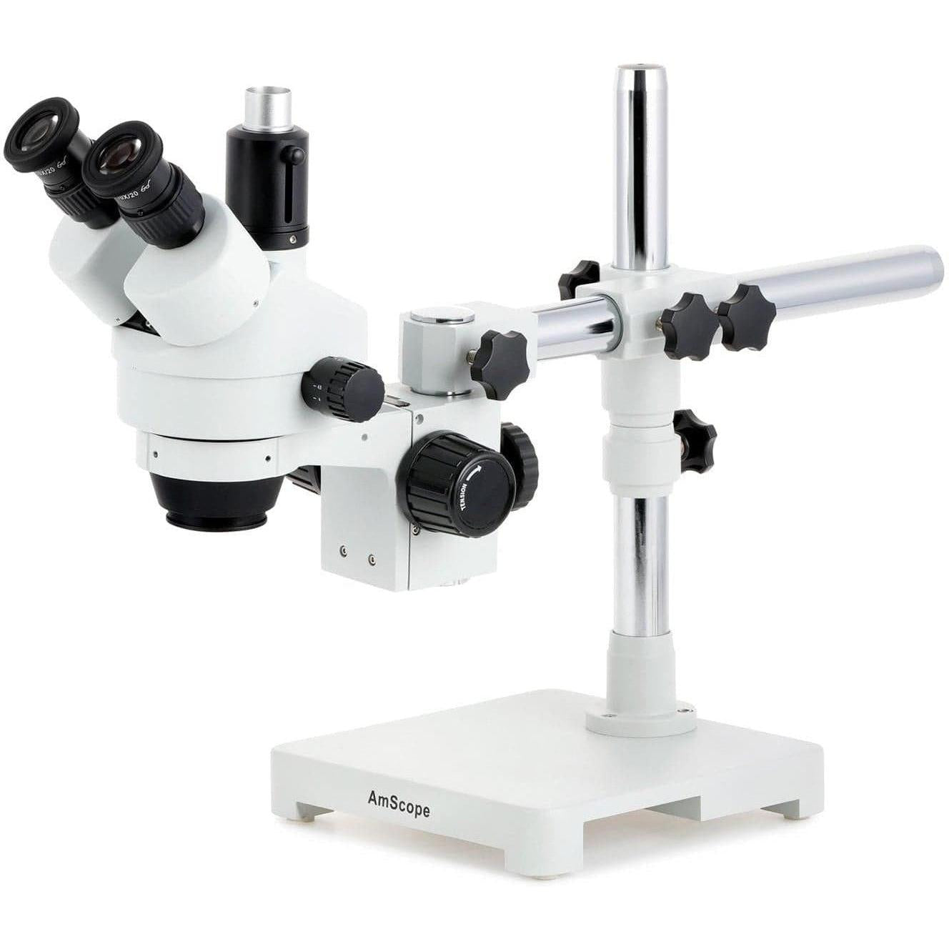 Amscope Mircroscope AmScope SM-3 Series Simul-Focal Zoom Trincocular Stereo Microscope 7x ...