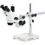 AmScope SM-3 Series Simul-Focal Zoom Trincocular Stereo Microscope 7x-90x Magnification on Single Arm Boom Stand-Jacobs Digital