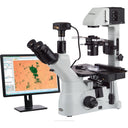 Amscope 40X-1500X Trinocular Inverted Infinity-corrected Phase-contrast Microscope with Koehler Illumination + 18MP USB 3.0 Camera - Jacobs Digital