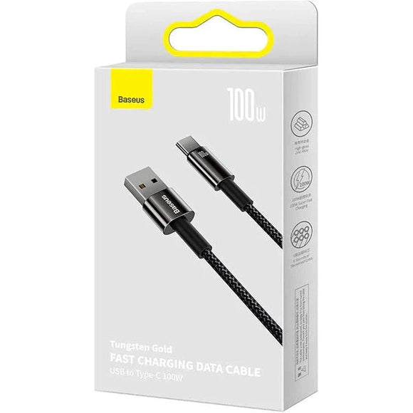 Baseus Tungsten Fast Charge Type-C to USB 100W 1m - Jacobs Digital