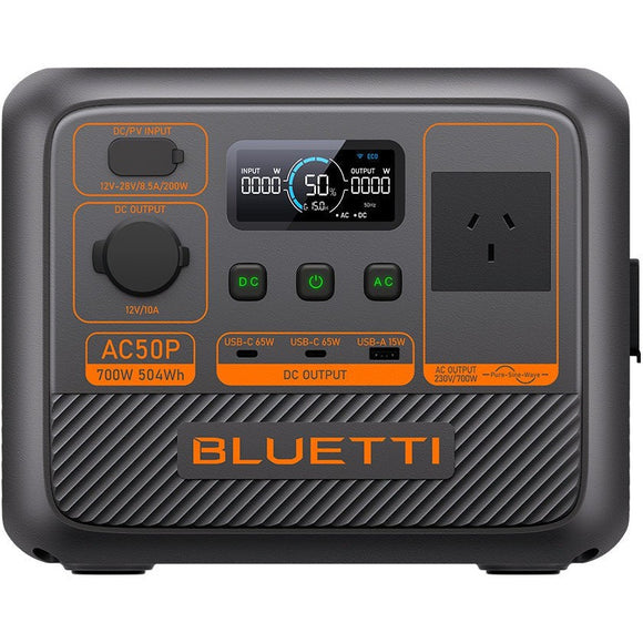 Bluetti Ac50p Portable Power Station | 700w 504wh - Jacobs Digital