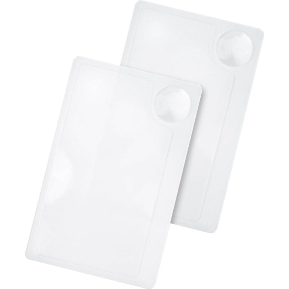 Carson Credit Card-Sized 2.5x Magnifier with 6x Spot Lens Twin Pack - Jacobs Digital
