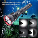 TrustFire TF-DF70 Kit Diving Flashlight 3200lm 375m Waterproof to 70m