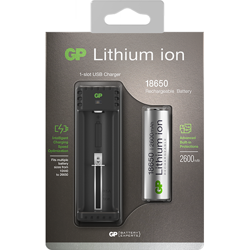 GP 18650 2600mAh Battery and Charger - SPECIAL - Jacobs Digital
