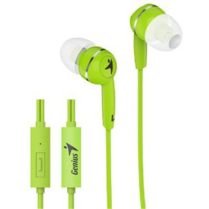 Genius HS-M320 Green In-Ear Headphones with Inline Mic - Jacobs Digital