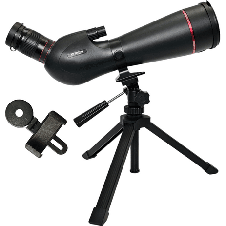 Gerber Spotting Scope Ultra HD 20-60x80 - Includes Tripod, Smartphone Holder and Bag - SPECIAL - Jacobs Digital