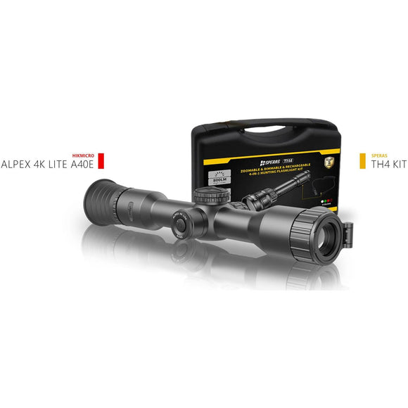 HIKMICRO ALPEX 4K A40E Lite 40mm 1920x1080 Night Vision Scope With Speras TH4K Bundle - Jacobs Digital