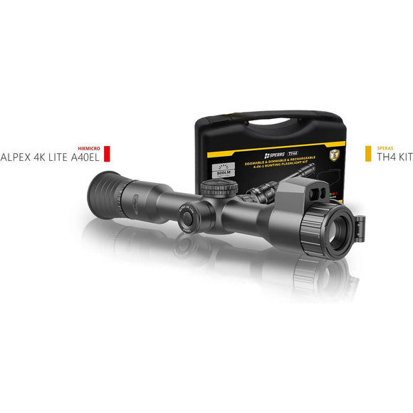 HIKMICRO ALPEX 4K A40EL 1920x1080 Night Vision Scope with LRF With Speras TH4K Bundle - Jacobs Digital