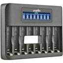Jupio 8 Slot Fast Charger With Lcd Screen For Aa & Aaa Rechareable Batteries-Jacobs Digital