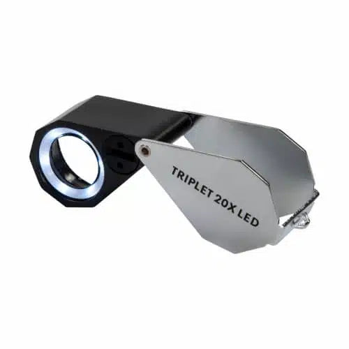 Kite Optics Foldable Loupe Triplet 20x LED Magnifiers - Jacobs Digital