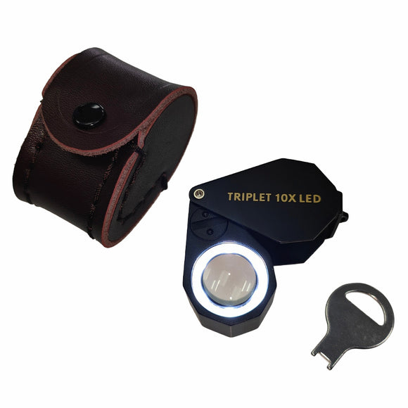 Kite Optics Foldable Loupe Triplet 10x LED Magnifiers