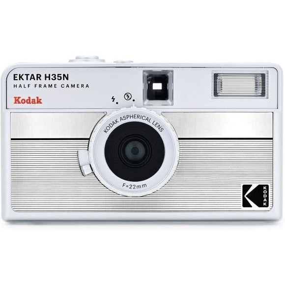 Kodak Ektar H35N Reusable Half Frame Film Camera - Striped Silver - Jacobs Digital