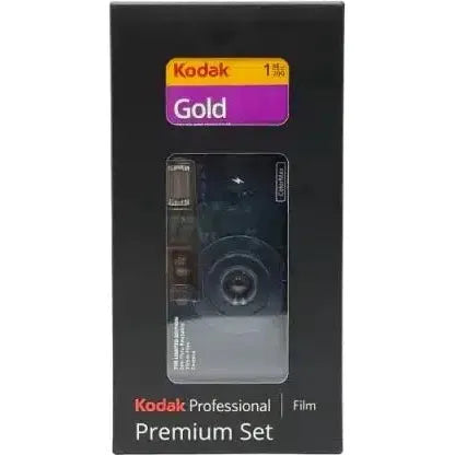 Kodak Premium Set - BLACK Limited Edition Reusable ColorMax Film Camera & Gold 200 36exp 35mm Film - Due in July - Backorder Now - Jacobs Digital