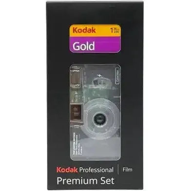 Kodak Premium Set - CLEAR Limited Edition Reusable ColorMax Film Camera & Gold 200 36exp 35mm Film - Due in July - Backorder Now - Jacobs Digital