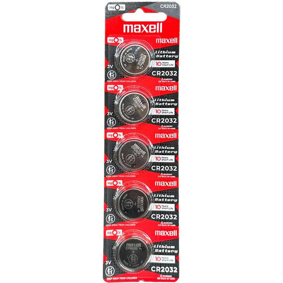 Maxell Lithium Batt Cr2032 3v 5 Pack Blister - Jacobs Digital