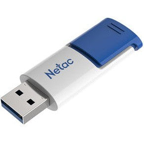 Netac U182 USB3 Flash Drive 128GB UFD Retractable Blue/White-Jacobs Digital