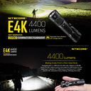 Nitecore E4k 4400 Lumen EDC Flashlight - Jacobs Digital