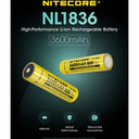 Nitecore Li-ion Rechargeable 18650 Battery 3600mah 3.6v - Jacobs Digital