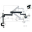 Omax 2x-45x Zoom Binocular Stereo Microscope w/Articulating Arm Stand & 0.5x Barlow Lens - Jacobs Digital