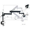 Omax 2x-45x Zoom Binocular Stereo Microscope w/Articulating Arm Stand & 0.5x Barlow Lens-Jacobs Digital