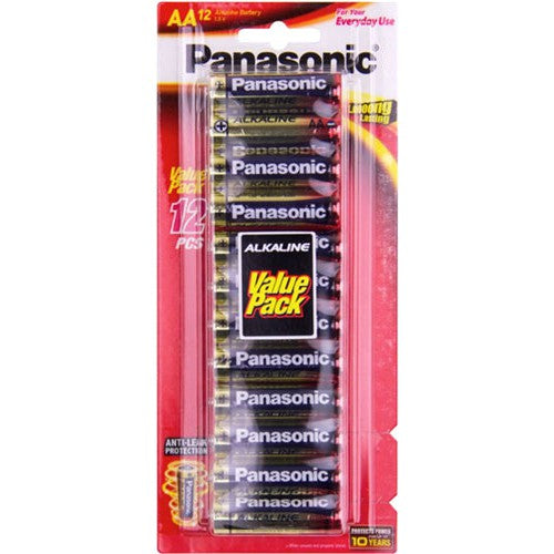 Panasonic AA Alkaline Battery 12 Pack-Jacobs Digital