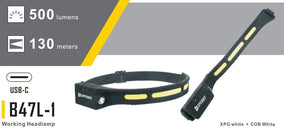 SPERAS B47L-1 500lm 130m Headlamp 1200mAh XPG White + COB White Motion Sensor - Jacobs Digital