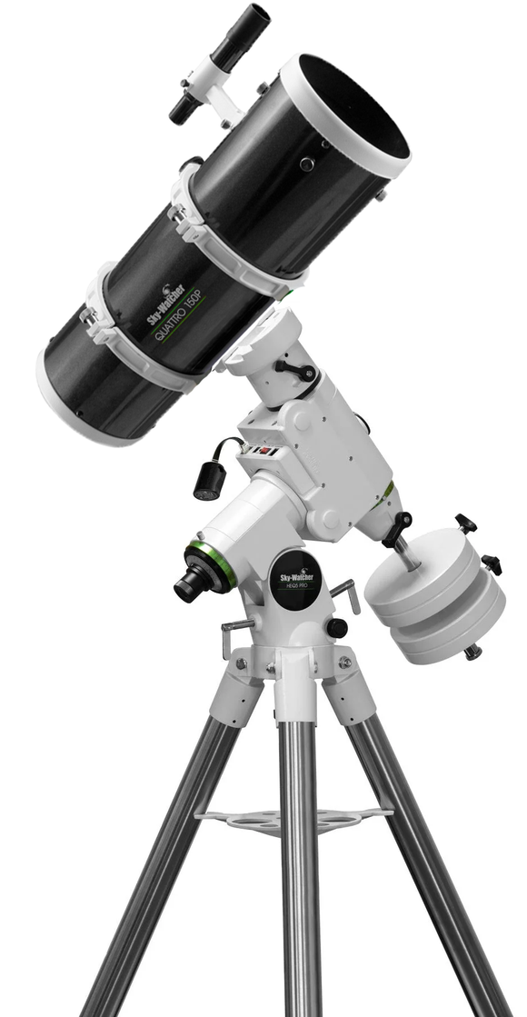 Skywatcher Quattro 150 on HEQ5 Pro Reflector Telescope with Tripod Kit